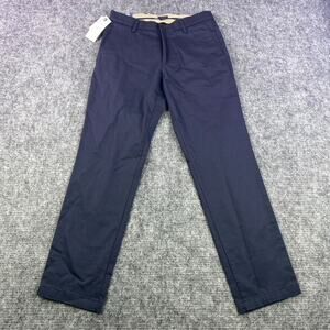 Docker Signature Khaki Athletic Fit Lux Cotton Pants Men's 29x30 Navy New